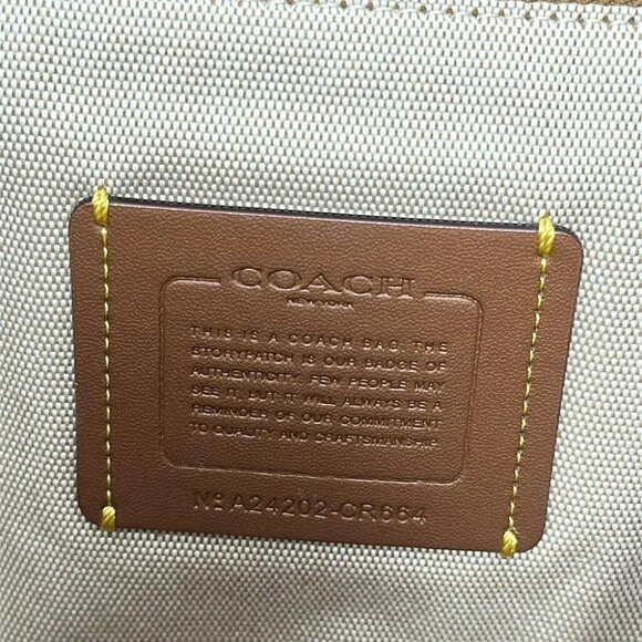 Auth COACH North Tote 32 CR664 Gray Beige Grain leather - Tote Bag - Picture 8 of 8